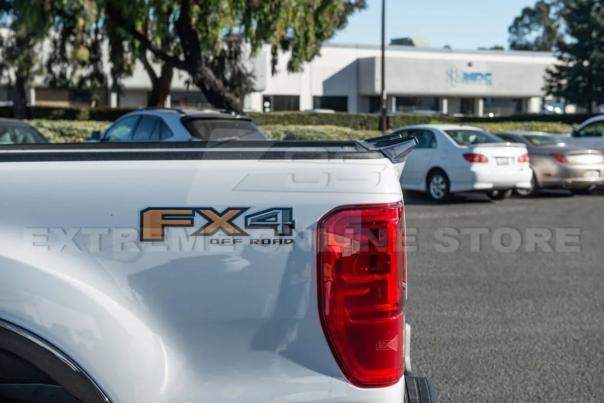 Replacement For 2019-Present  Ranger ALL Models | Street Series ABS Plastic - MATTE BLACK Rear Trunk Lid Wing Tailgate Spoiler
