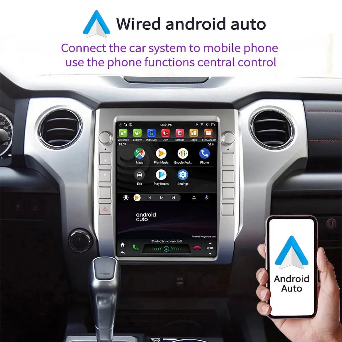 Android Car Stereo For  Tundra 2014-2020 Car Radio , Built-in Carplay Android Auto , 4GB+64GB 12.1 Inch Head Unit Multimedia Player