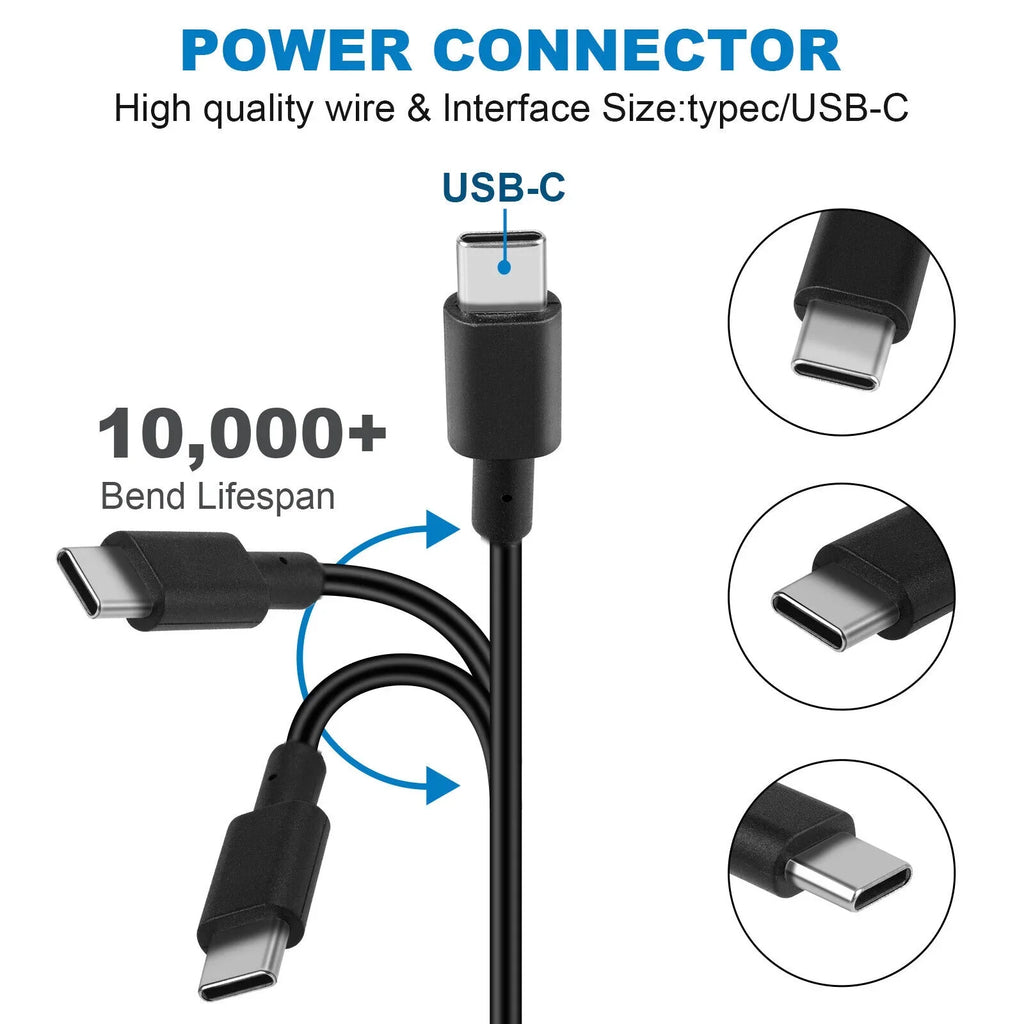 65W USB C AC Adapter Charger for  L30757-002 L32392-001 L30757-004 L32392-001