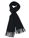 Calvin Olivia Cashmere Feel Scarf Soft Winter Ombre Nova Buffalo Tartan Tweed Houndstooth Plaid Chic Gift for Men Women Black