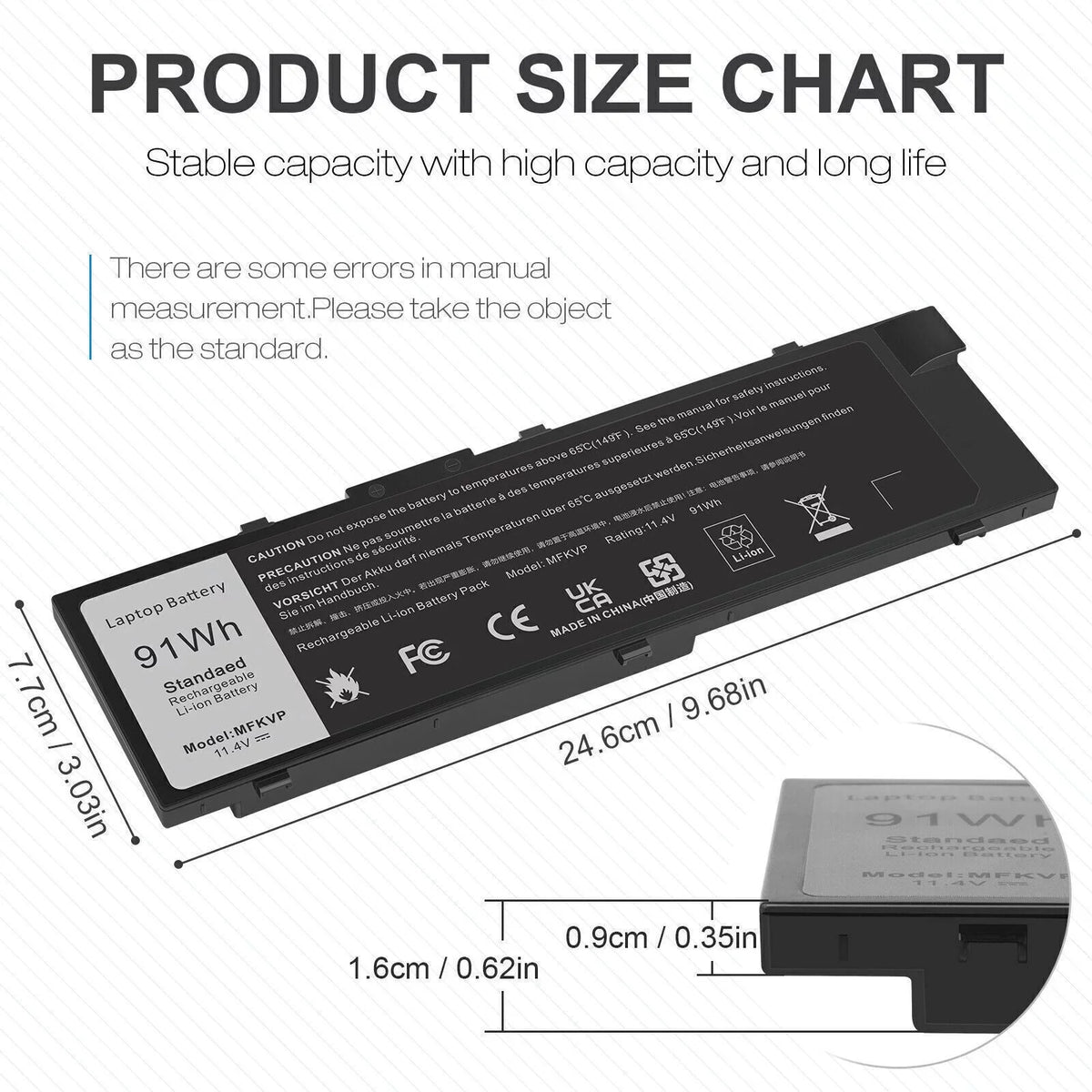 MFKVP Battery For  Precision 17 7710,17 7720 Series