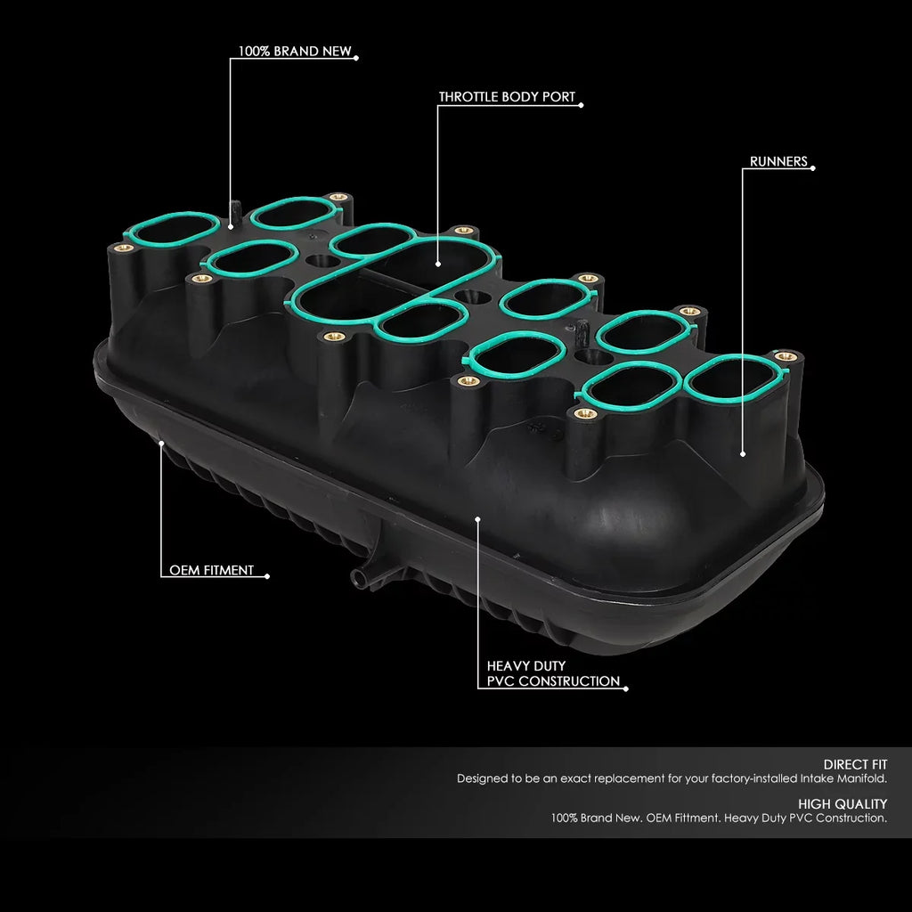DNA Motoring OEM-ITM-010 For 2000 to 2018  E350/E450/F250 F350 F450 F550 Super Duty Excursion 6.8L Engine Intake Manifold Lower Kit 01 02 03 04 05 06 07 08 09 10 11 12 13 14 15 16 17