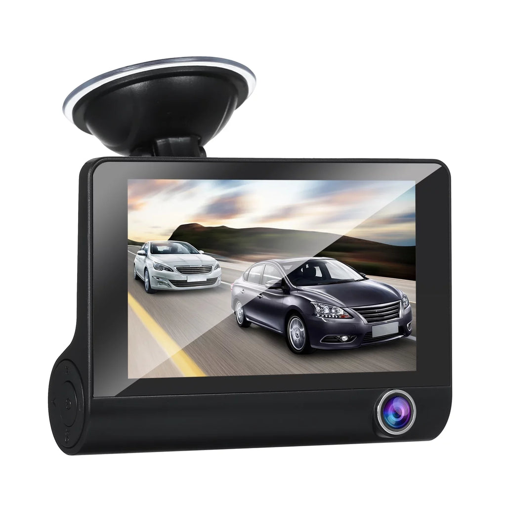 Tomshoo 1080P Full Dash Cam with 4 Inch IPS Screen, Front and Rear Dual Camera, Wide Angle Vision, Loop Recording Drive Safely with this Dash Cam!