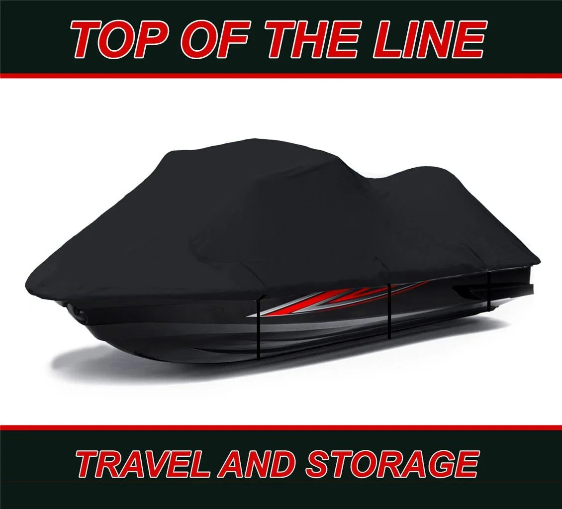 BLACK 600 DENIER JetSki wrap appropriate for Tiger Shark TS770R 1998 1999 Jet Ski PWC wrap 2 Seater 111"