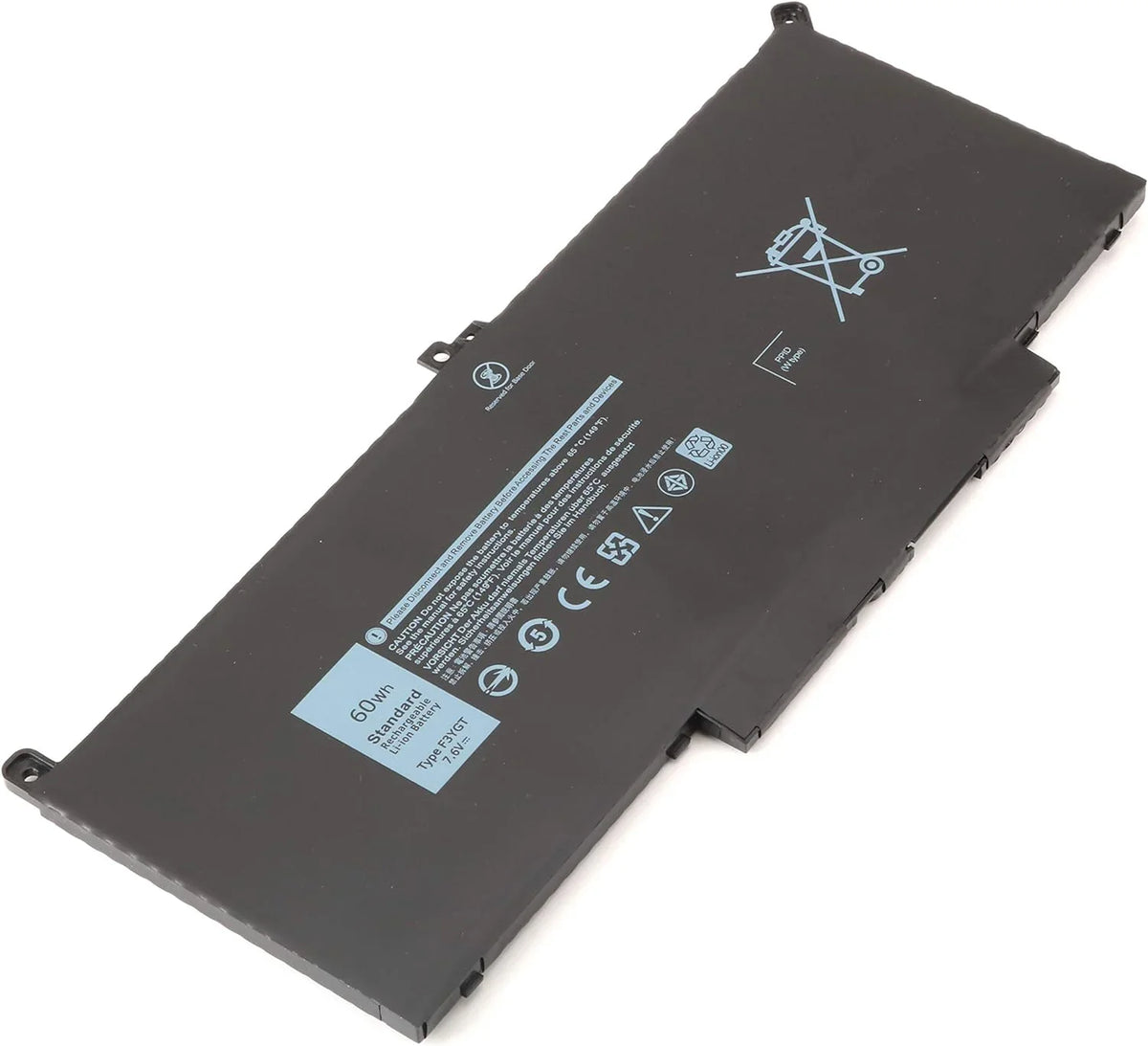 New F3YGT 60wh Laptop y for  Latitude 12 7000 7280 7290/13 7000 7380 7390 p29s002 / 14 7000 7480 7490 p73g002