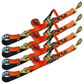 VULCAN Axle Combo Strap, Snap Hook Ratchet, 2 inch x 114 inch, 4 Pack, PROSeries, 3300 Lbs SWL
