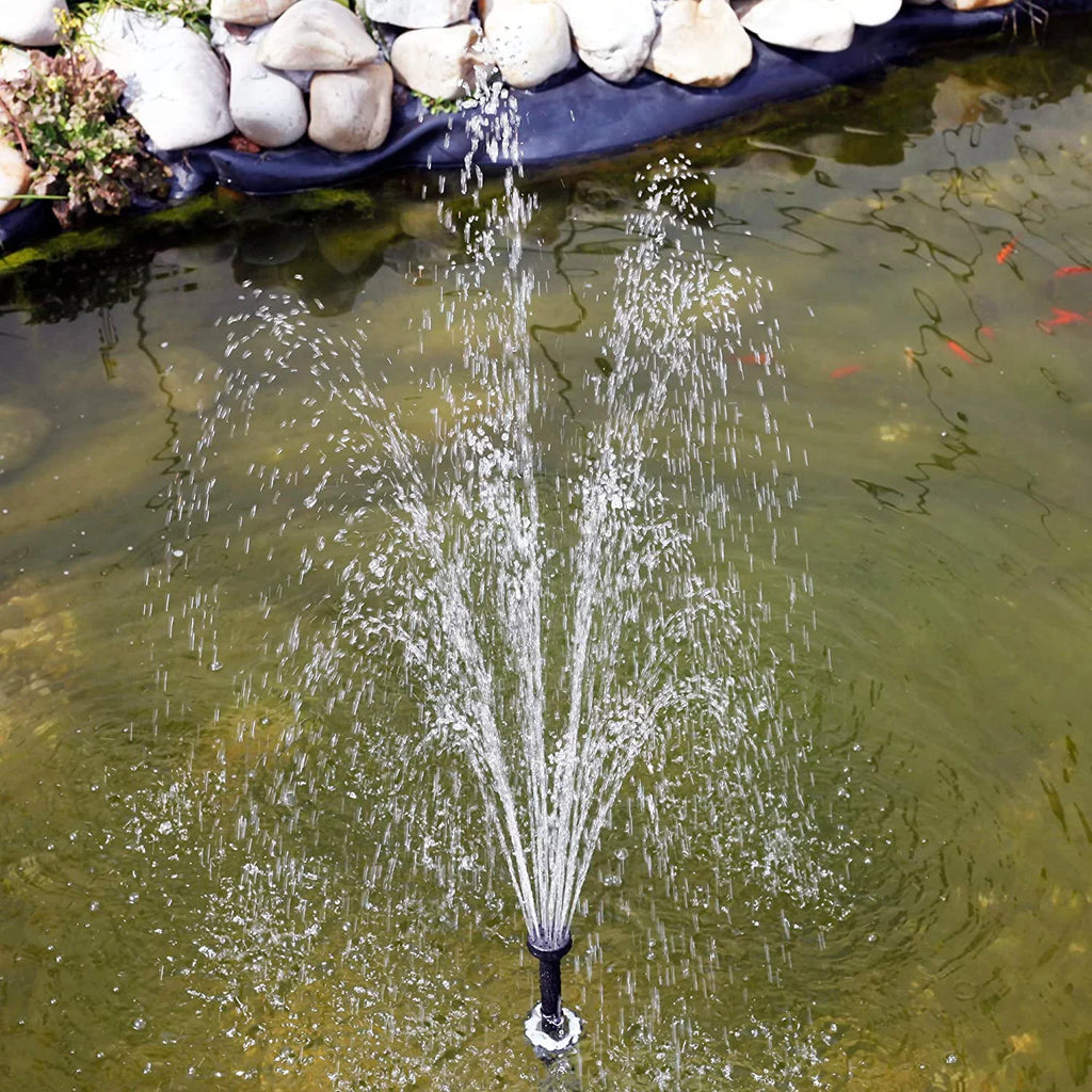 25W Solar aqua Pump KIT: DC Dry-Run Protection liquid Pump 370GpH with 18V 25W Solar Panel for Fountain, Fish Pond, and Aquarium (No Backup Battery)