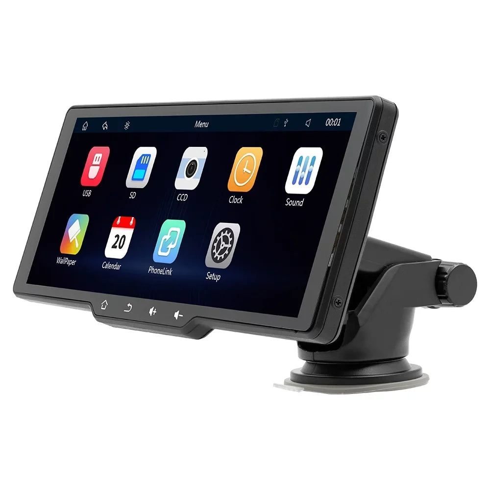 Shinysix Portable Wireless CarPlay Multi-language Car Video Recorder Car Camera Auto Camcorder 10.26in Car Rearview Camera Mobilephone APP Control Car MultiMedia Player