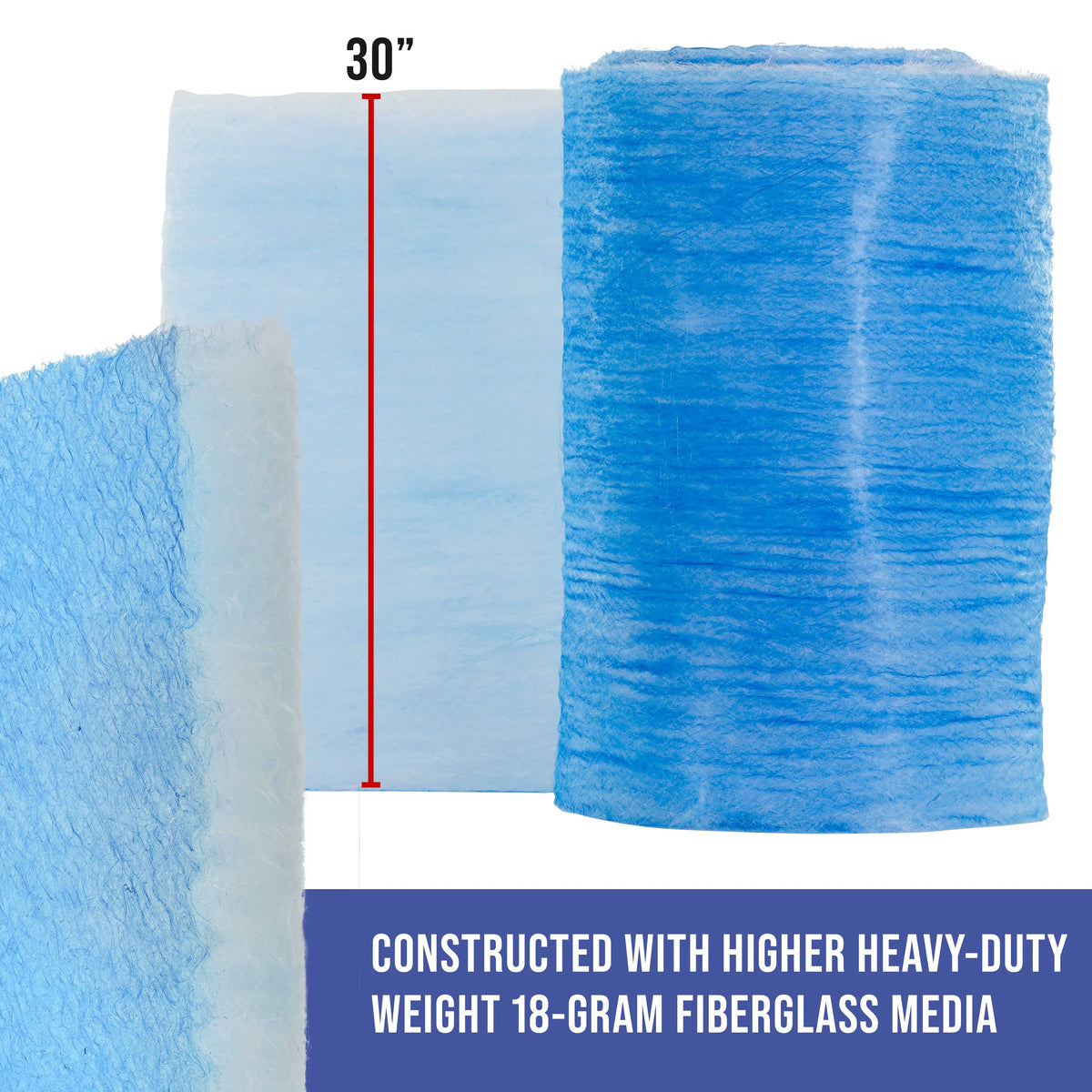 Master Elite Premium Paint Spray Booth Exhaust Filter Roll, 30" x 300' - 18 Gram Heavy-Duty Fiberglass Paint Arrestor - Captures Traps Overspray Paint Particles in Auto Autobody Refinish Booths