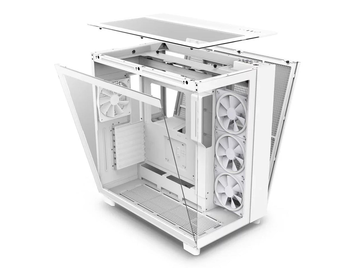 NZXT H9 Elite - All White - CM-H91EW-01 - Premium Dual-Chamber - Mid-Tower - RGB Fans - Case