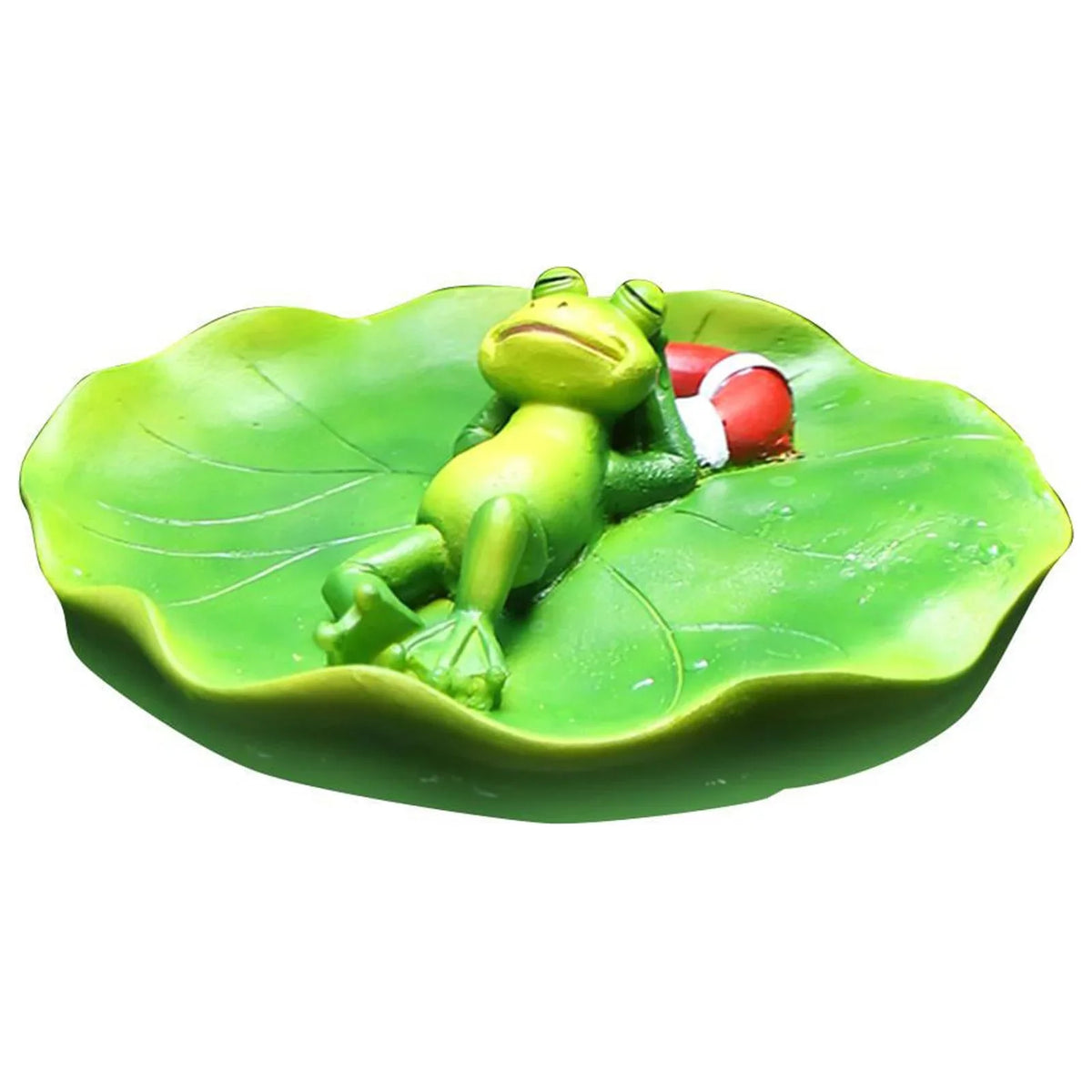Simulation liquid Floating Frog Ornament Animals Figurine Garden Statue Crafts Decor DIY Pool Accessories for Tabletop Shelf Office