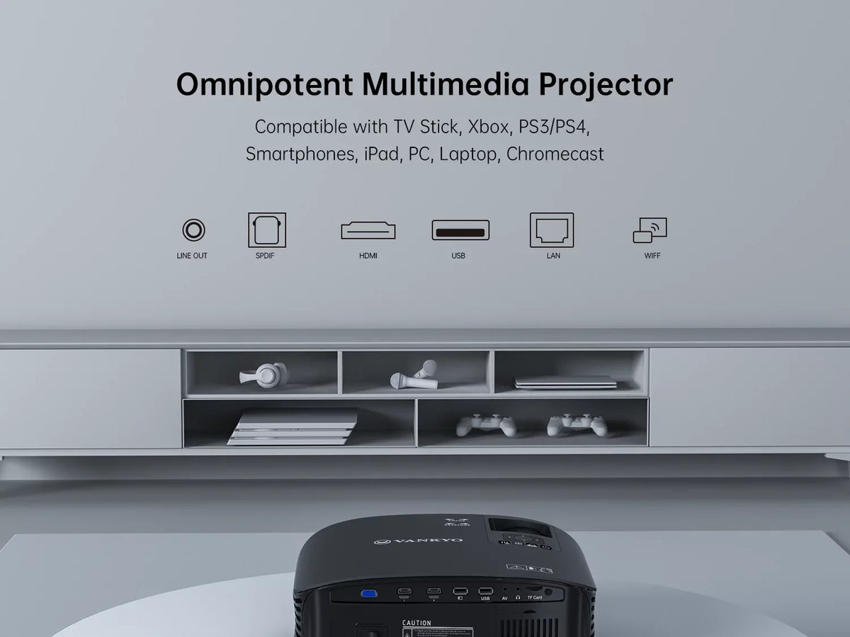 VANKYO Leisure 510W HD Projector, Portable Movie, Wireless connection Projector, with Built-in Office Software