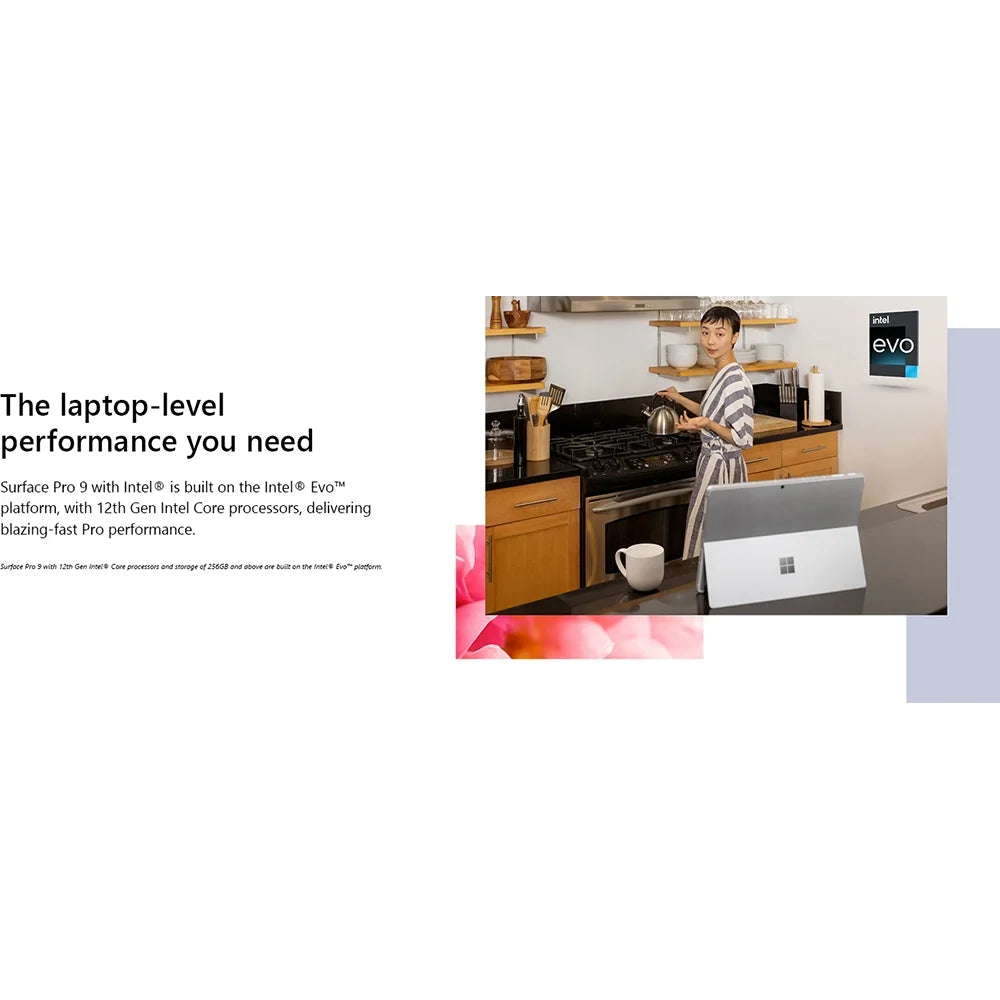 Surface Pro 9 (2022), 13" 2-in-1 Tablet/Laptop, 5G Connectivity, Thin and Lightweight, Faster SQ3 Processor for Multi-Tasking, 8GB RAM, 128GB Storage with Windows 11, Platinum - (Open Box)