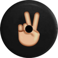 2018 2019 Wrangler JL Backup Camera Peace Sign Fingers Text Emoji Spare Tire protector for Jeep RV 33 Inch