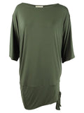 Michael Michael Kors Women's Plus Size Side-Tie Dress Swim shield-Up (2X, Ivy)