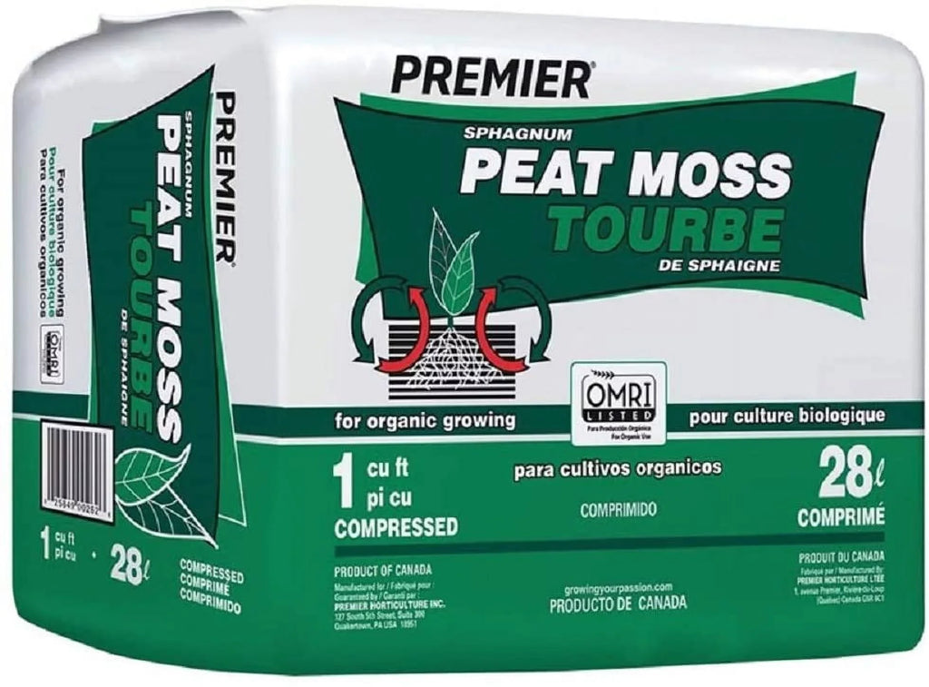 Premier Horticulture Pro Moss Horticulture Retail Peat Moss, 1 Cubic Feet