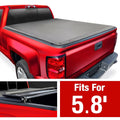 MaxMate Soft Quad-fold Truck Bed Tonneau shield matching with 2007-2013 Chevy Silverado GMC Sierra 1500 (NOT FIT 2007 Classic) | 5'9" (69") Bed | TCC484003