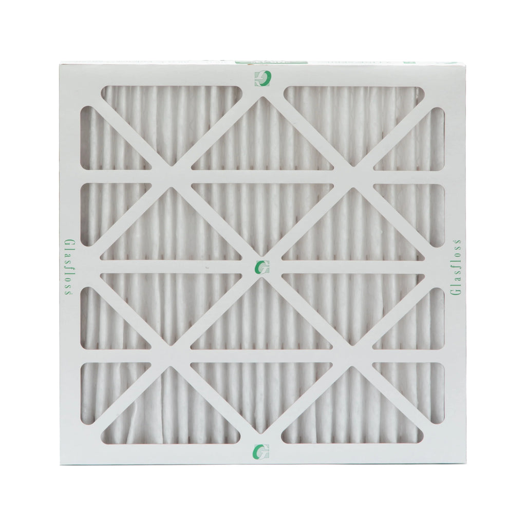 Actual Size: 23-3/8 x 23-3/8 x 1-3/4. 12 Pack of 24x24x2 MERV 10 Pleated 2" Inch Air Filters by Glasfloss