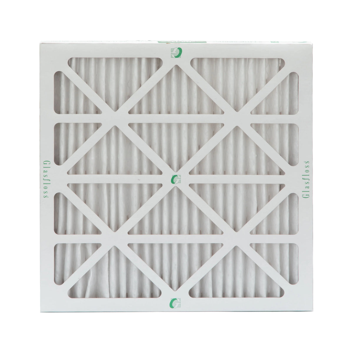 Actual Size: 23-3/8 x 23-3/8 x 1-3/4. 12 Pack of 24x24x2 MERV 10 Pleated 2" Inch Air Filters by Glasfloss