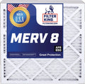 Filter King 15.5x23.5x1a Air Filter | 3-PACK | MERV 8 HVAC Pleated A/C Furnace Filters | MADE IN USA | Actual Size: 15.5 x 23.5 x .75"