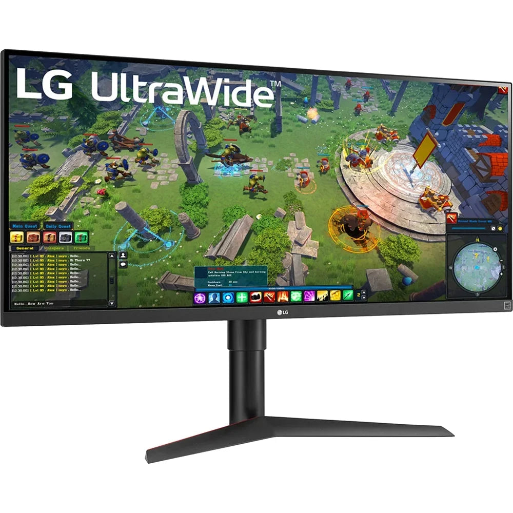 Open Box  34WP65G-B UltraWide Monitor 34" 21:9 Full HD (2560 x 1080) IPS Display, VESA DisplayHDR 400, AMD FreeSync, Height and Tilt Adjustable Stand - Black