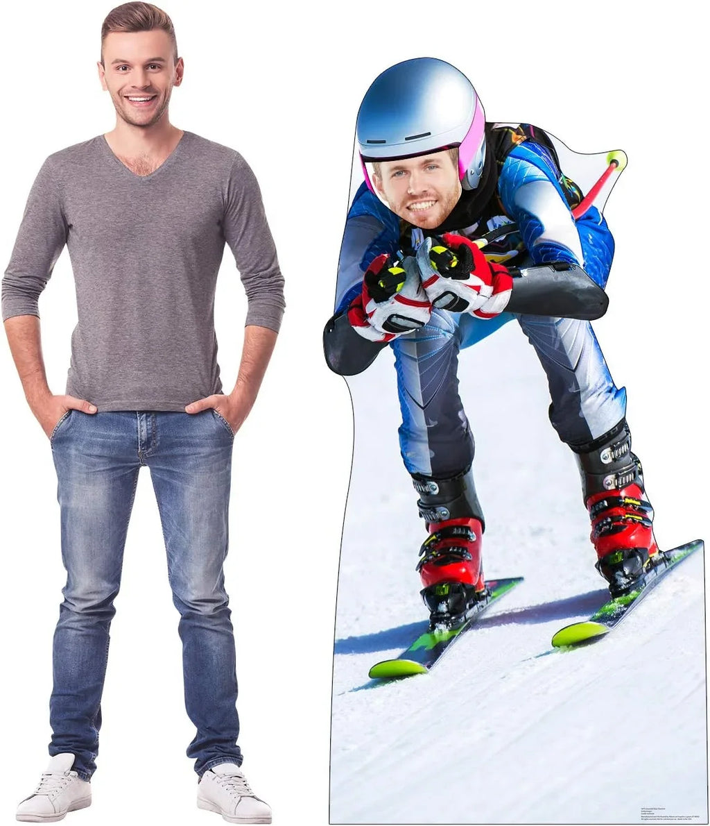 Downhill Skier Stand-In Life Size Cardboard Cutout Standup