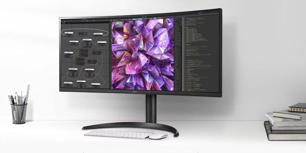 UltraWide QHD 34-Inch Curved Computer Monitor 34WQ73A-B, IPS with HDR 10 Compatibility, Built-In KVM, and USB Type-C, Black