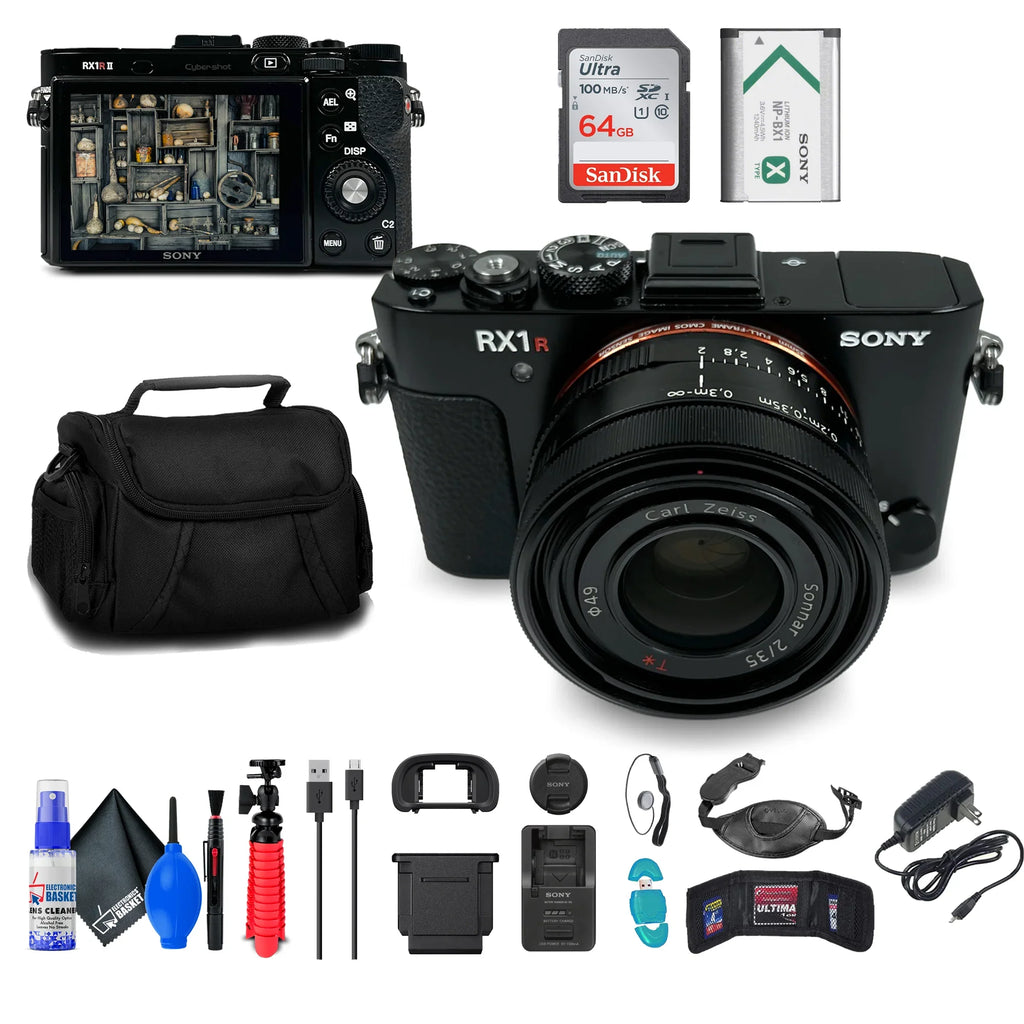 Cyber-shot DSC-RX1R II Digital Camera + 64GB Card + Card Reader + More