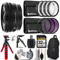 E 10-20mm f/4 PZ G Lens + MACRO, UV-CPL-FLD Filter - 32GB Accessory Kit