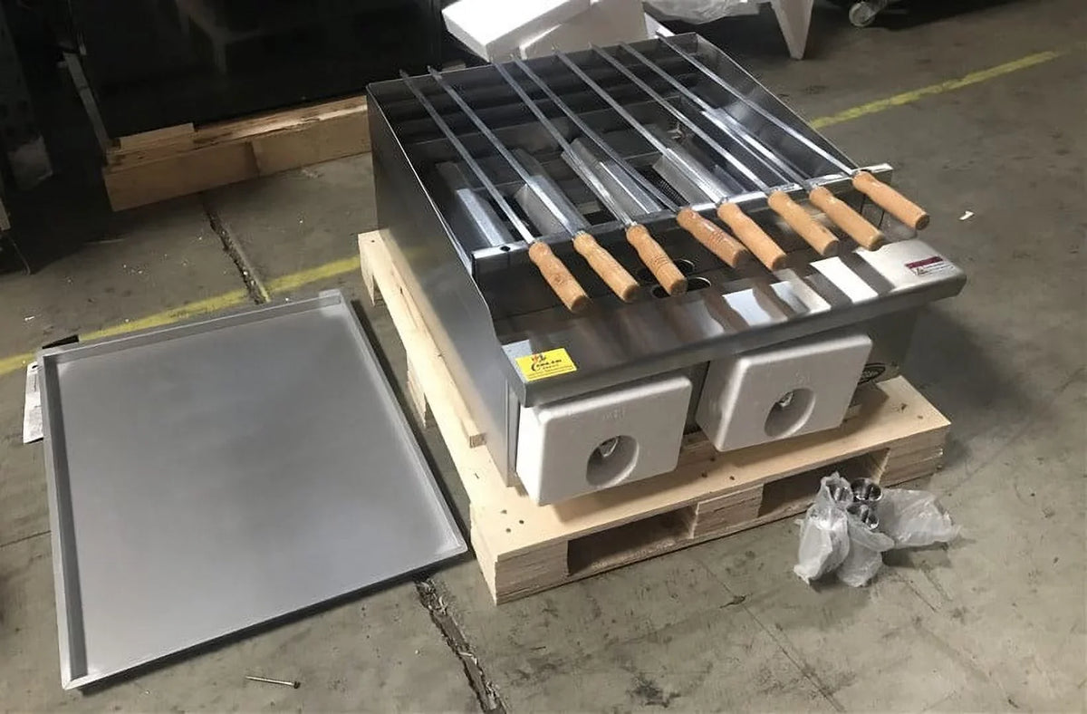 24 ins Natural gas/Propane shish kabab broiler  NSF  SSK24