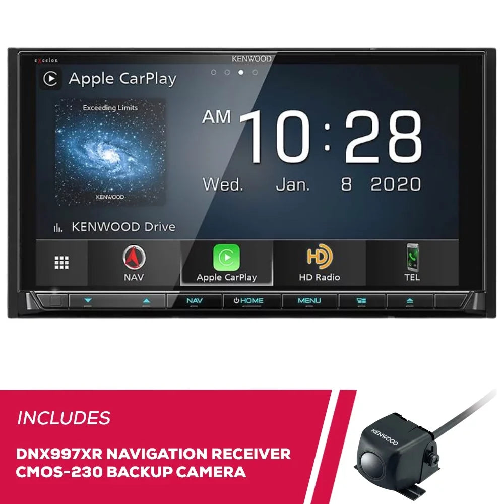 New Kenwood DNX997XR 6.8" DVD Navigation Receiver & CMOS-230 Universal Backup Camera