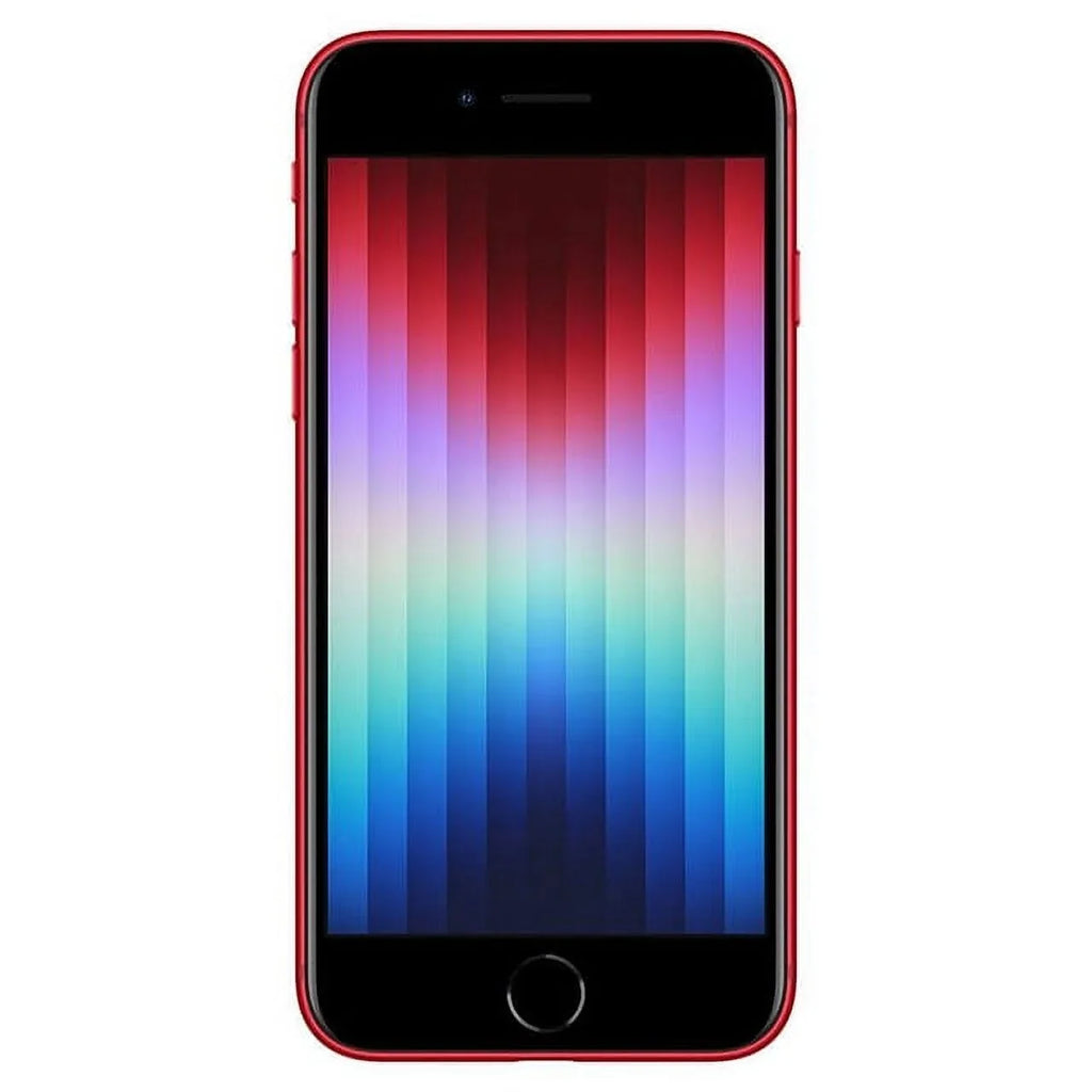 Restored  iPhone SE (3rd Gen) A2595 (Fully Unlocked) 128GB Red (Refurbished)