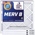 Filter King 24x6.5x1 Air Filter | 4-PACK | MERV 8 HVAC Pleated A/C Furnace Filters | MADE IN USA | Actual Size: 24 x 6.5 x .75"