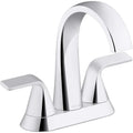 Centerset 2-Handle Bathroom Faucet in Polished Chrome. KOHLER Cursiva 4 in