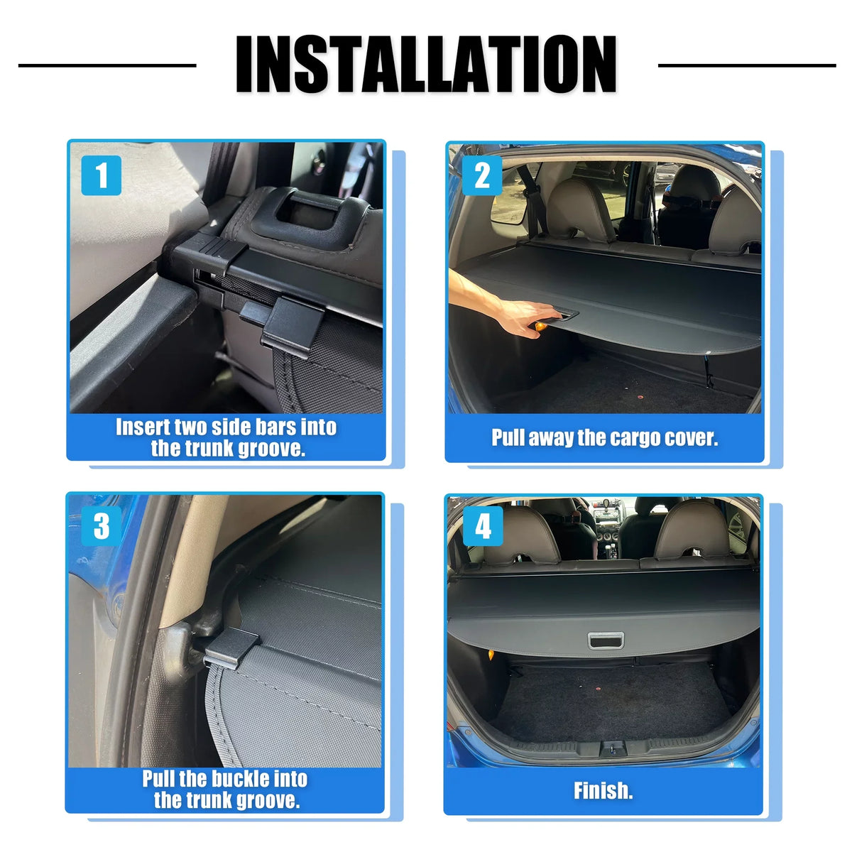 Unique Bargains Retractable Cargo protector Rear Trunk shield Shield Shade Fit for Nissan Rogue 2021-2024 Not for Rogue Sport