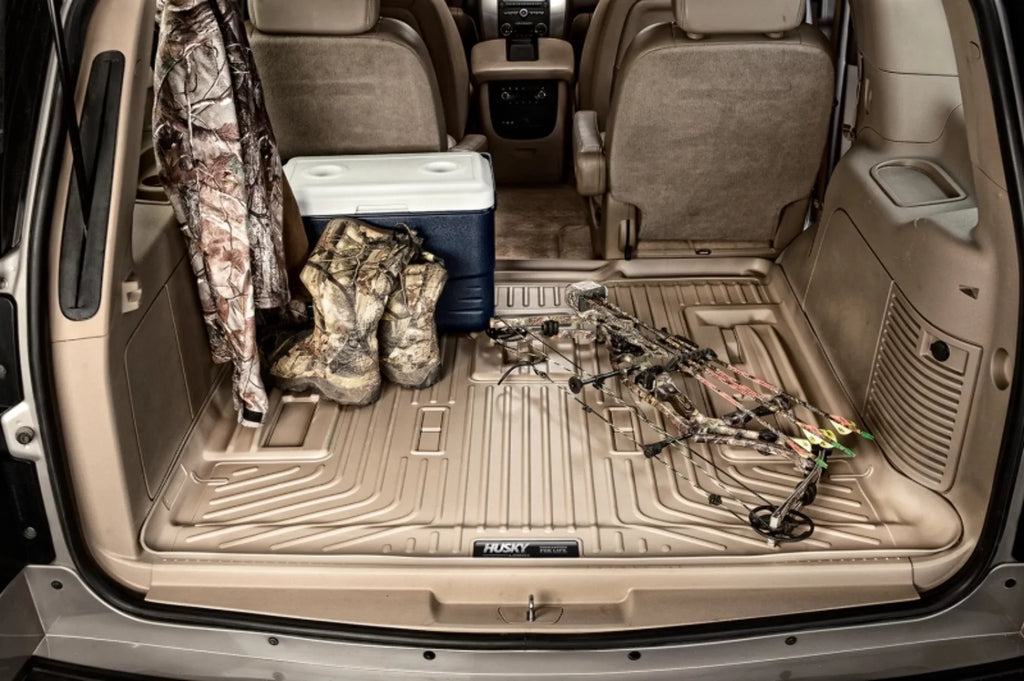 Husky by RealTruck Weatherbeater Series Cargo Liner behind 3rd Row Black suitable with 21 Chevrolet Suburban/GMC Yukon XL appropriate with select: 2021-2023 Cadillac Escalade