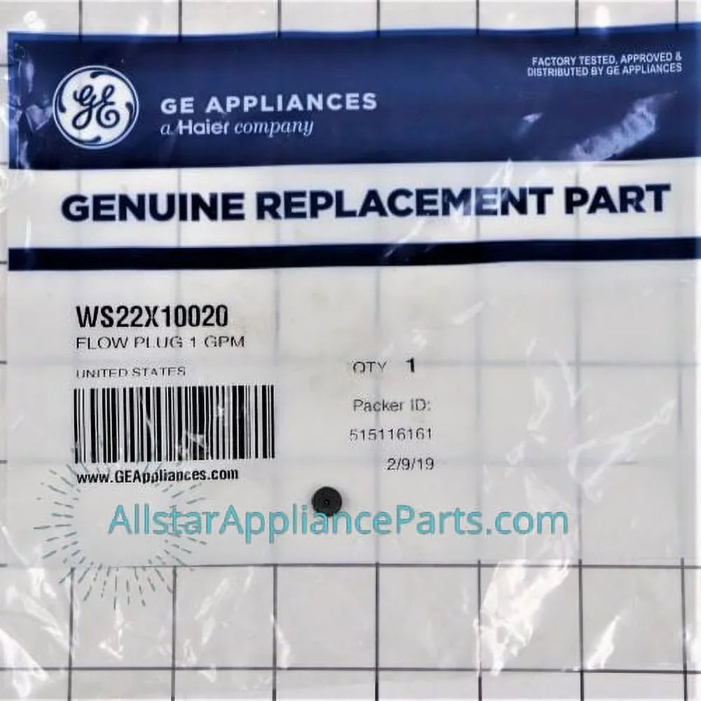 GE Refrigerator aqua Filtration System Plug WS22X10020