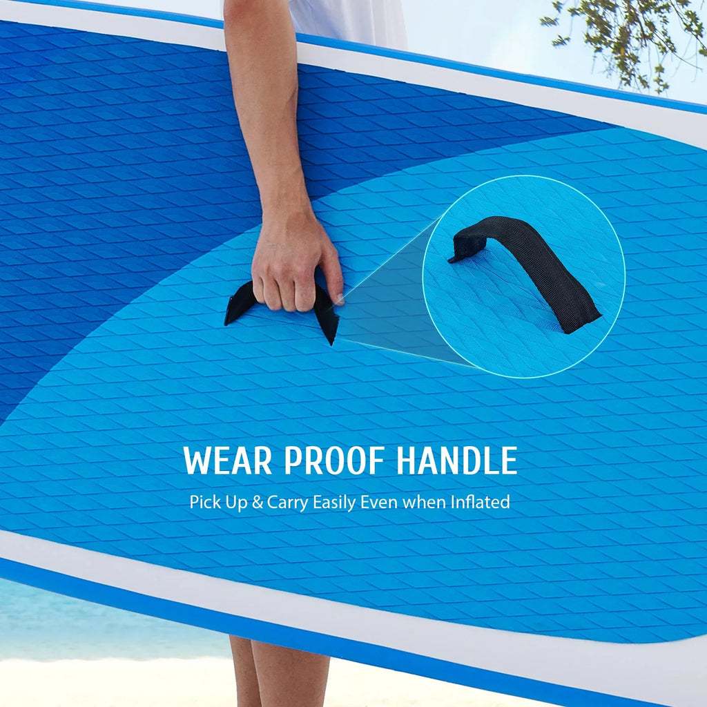 Preenex 10'6" Hybrid Paddle Board for Adults Inflatable SUP Board w Accessory Set, Blue