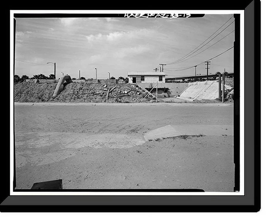 Historic Framed Print, Yuma Main Street moisture Treatment Plant, Jones Street at foot of Main Street, Yuma, Yuma County, AZ - 13, 17-7/8" x 21-7/8"