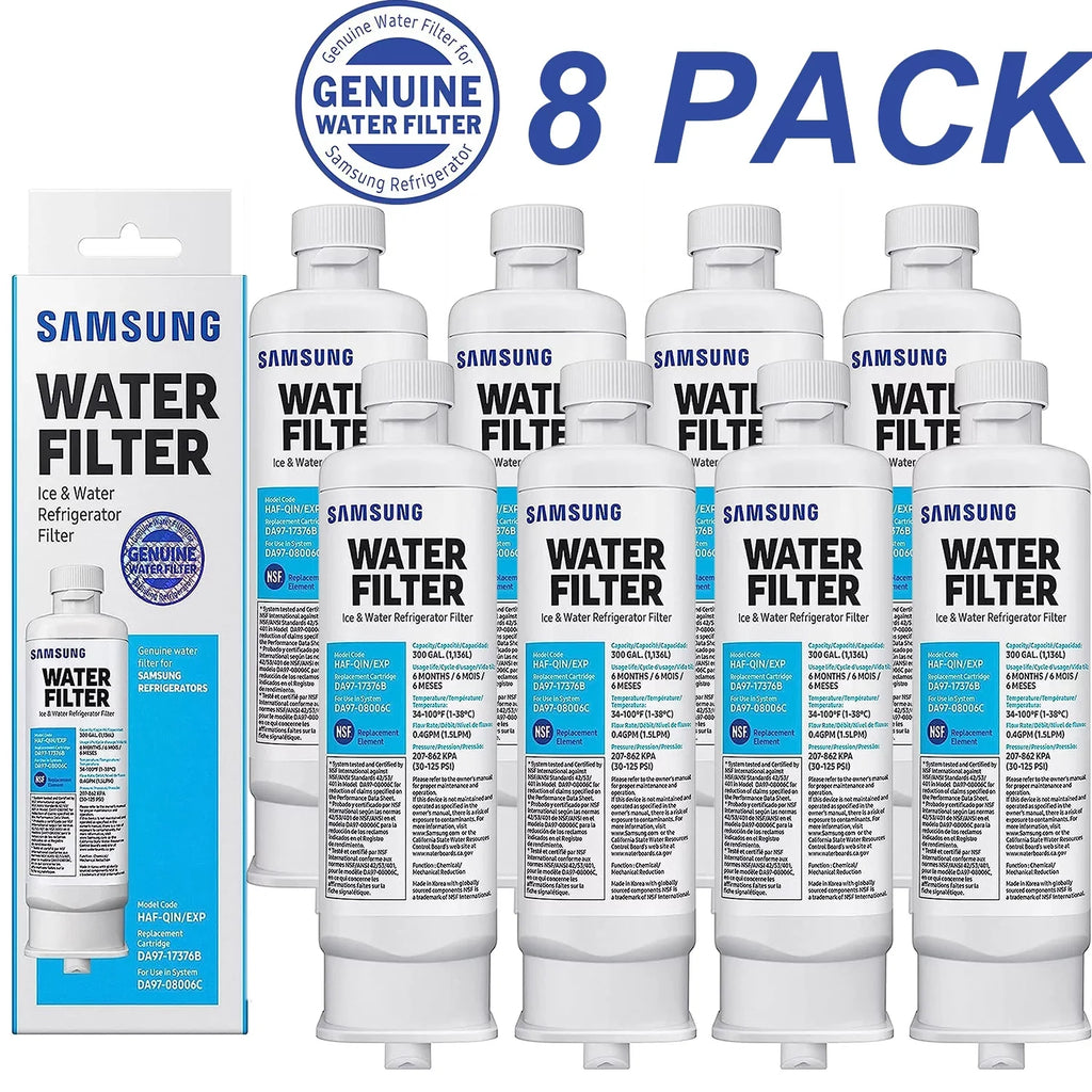 DA97-17376B HAF-QIN, DA9717376B HAF-QIN/EXP Refrigerator liquid Filter RF23M8070SG Pack of 8