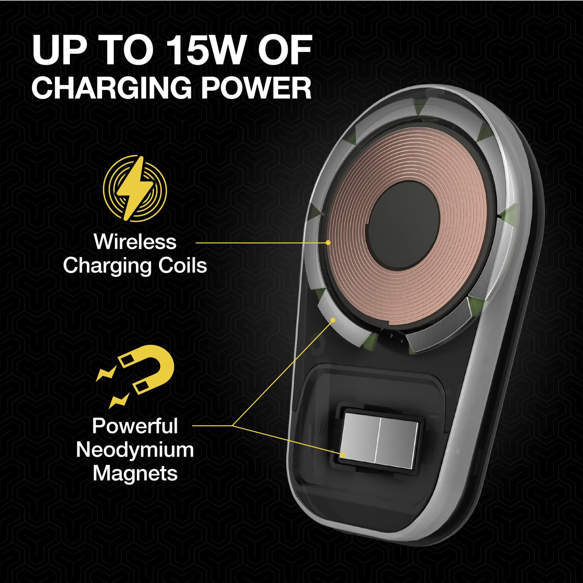 Scosche MPQ5DV-SP1 Dash/Vent Magnetic Wireless Charging Mount matching W/ MagSafe iPhone, Galaxy