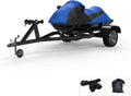 Custom Contour Fit Weatherproof Jet Ski wrap for Kawasaki 1100 STX DI 1997-1999 - Blue/Black Color - All elements - Trailerable - Protect from Rain & Sun! Includes Trailer Straps & Storage Bag