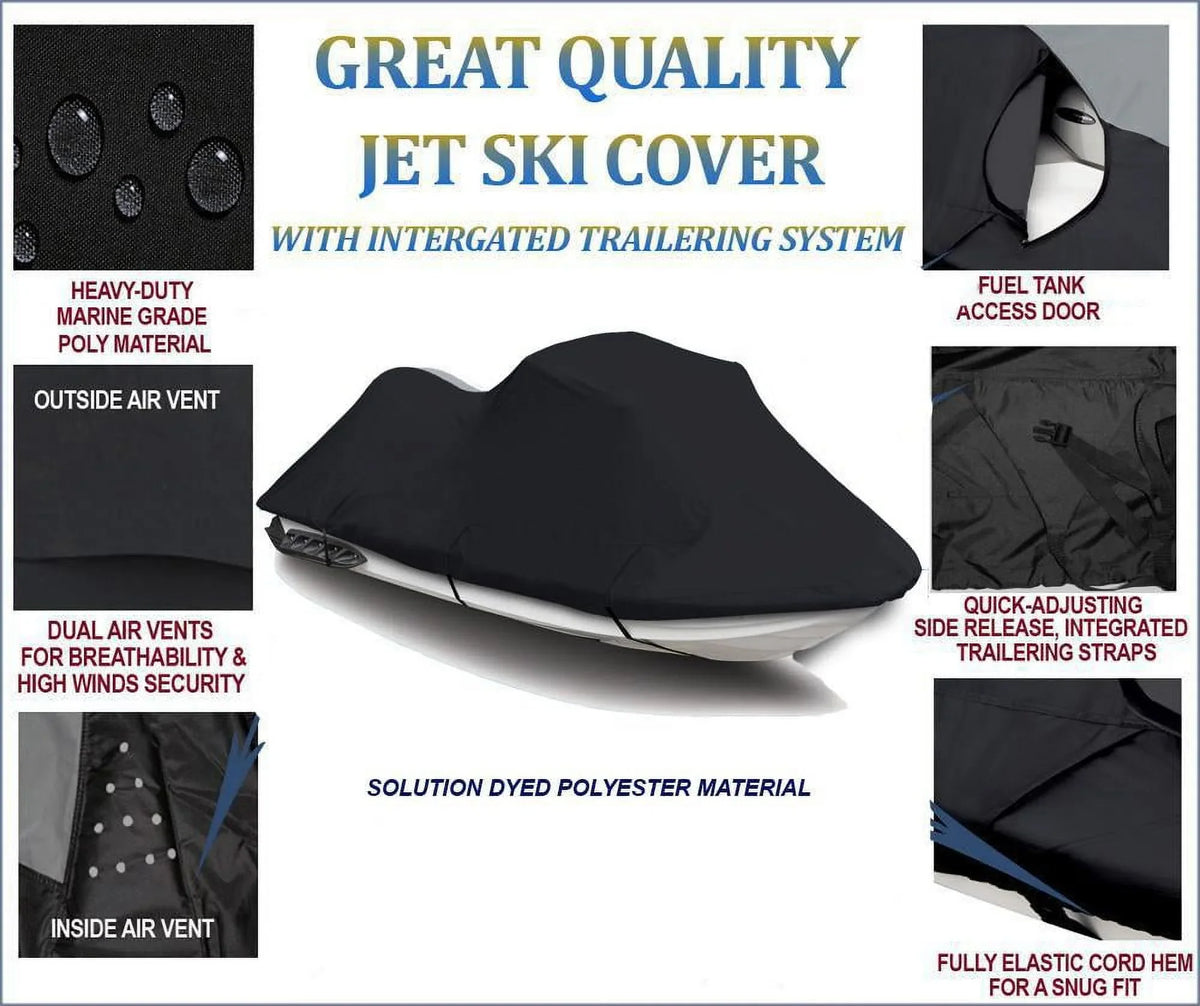 BLACK TOP OF THE LINE JET SKI protector matching for YAMAHA Wave Runner XL 1200 Ltd Limited 1999 2000 Jet Ski PWC wrap