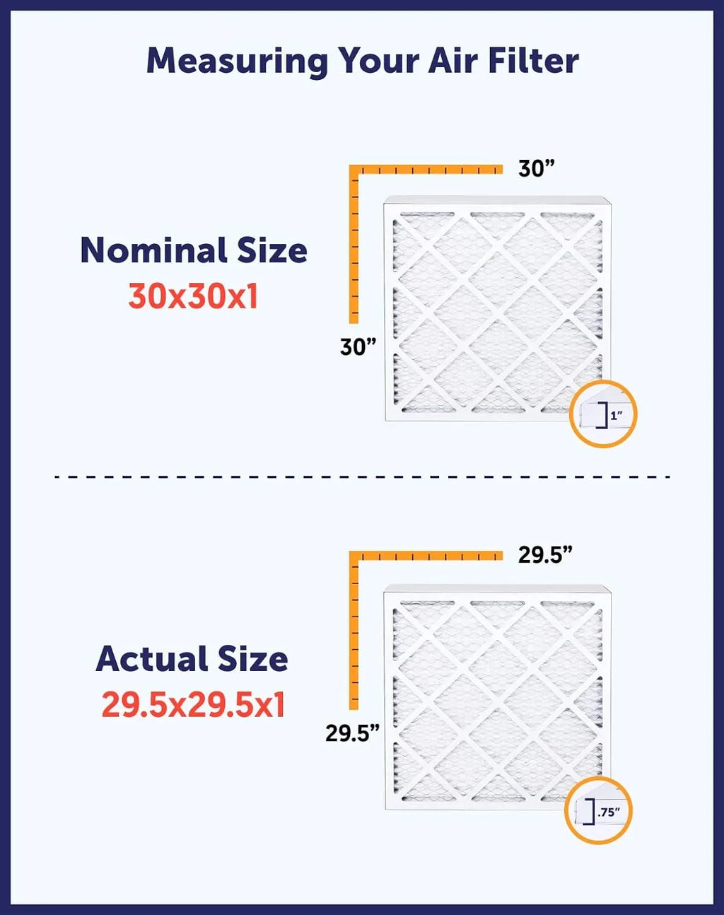 Filter King 19.5x43.5x1 Air Filter | 4-PACK | MERV 8 HVAC Pleated A/C Furnace Filters | MADE IN USA | Actual Size: 19.5 x 43.5 x .75"