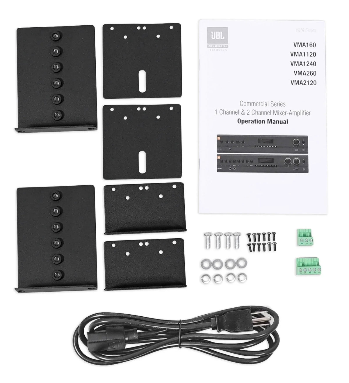 JBL VMA1120 Commercial/Restaurant 70v Mixer/Amplifier+(6) 6.5" Wall Speakers