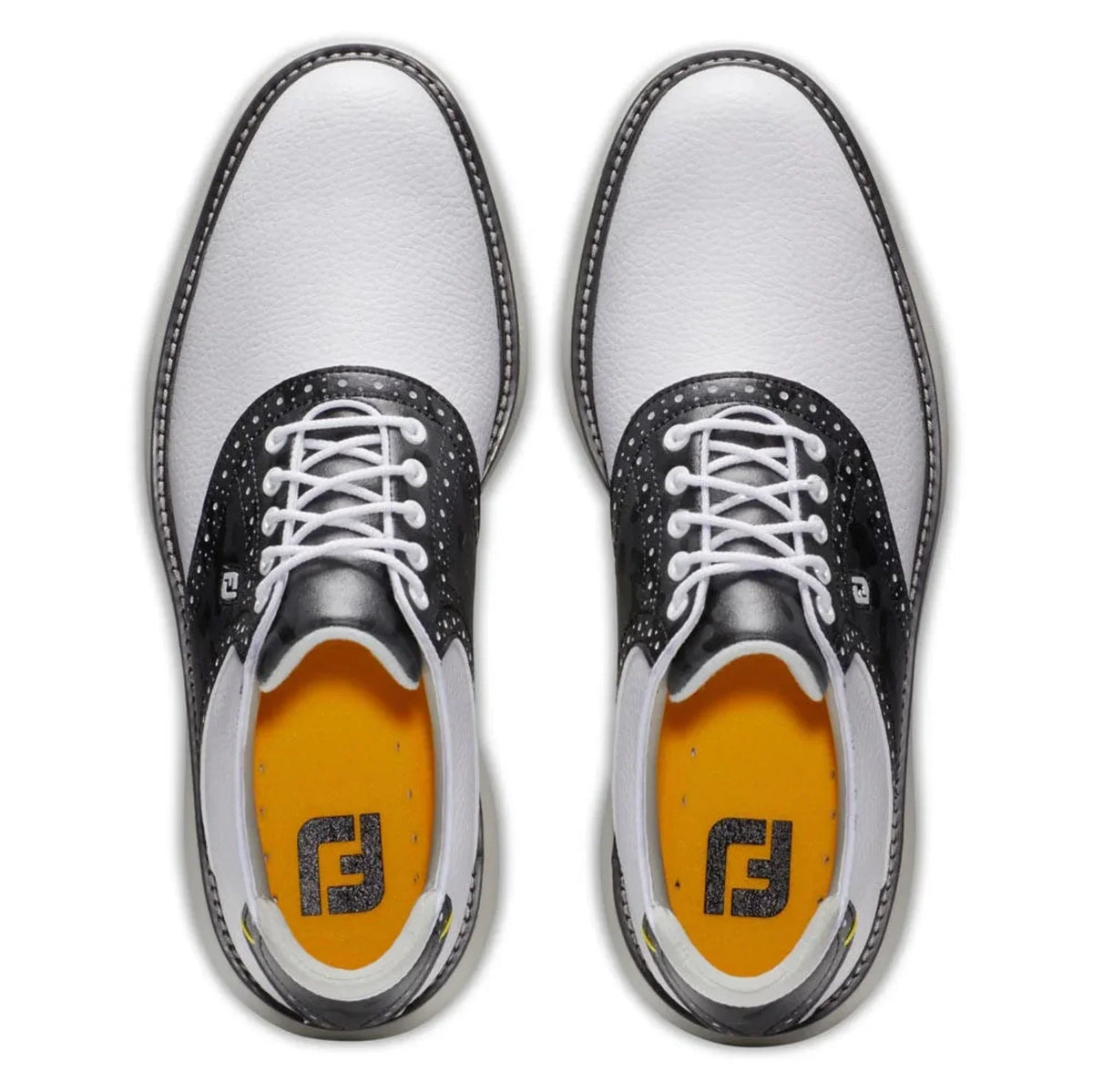 FootJoy Men's Traditions Golf Shoes 57903 - White/Gray - 11.5 - Wide