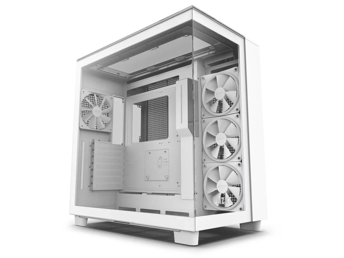 NZXT H9 Elite - All White - CM-H91EW-01 - Premium Dual-Chamber - Mid-Tower - RGB Fans - Case