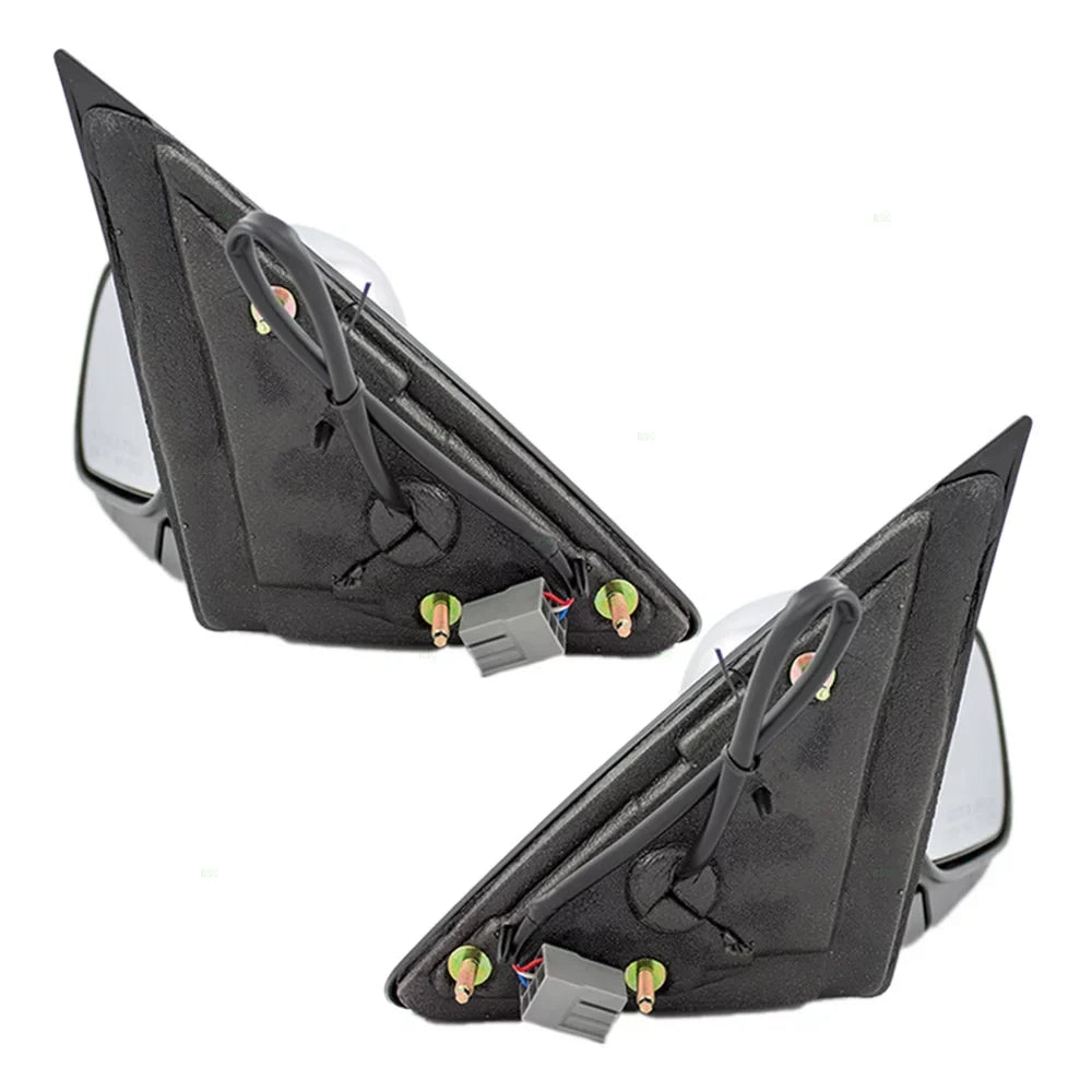 Brock Replacement Driver and Passenger Performance Upgrade Power Side View Mirrors with Chrome appropriate with 98-08 Crown Victoria Grand Marquis 6W7Z17683AA 6W7Z17682AA