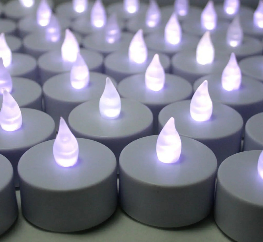 60 PCS Baery Operaed Flameless Flickering LED ealighs Candles For Wedding, Luminary Bags, Decoraions, Cenerpieces, Holidays~ Cool Whie