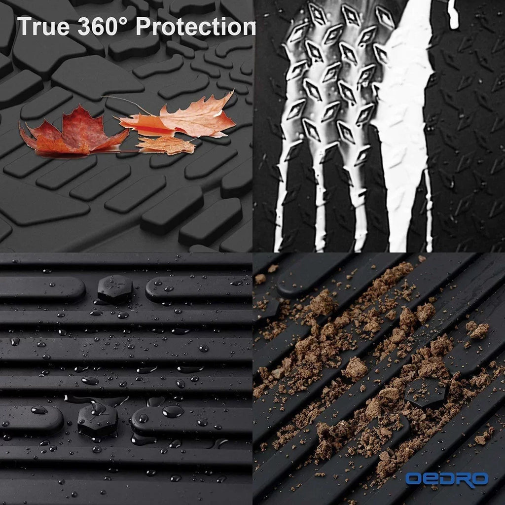 Ledkingdomus All-atmospheric conditions TPE Rubber Front and Rear 3-Piece for 2015-2023 2024  F150 Super Crew Cab Floor Mats Set